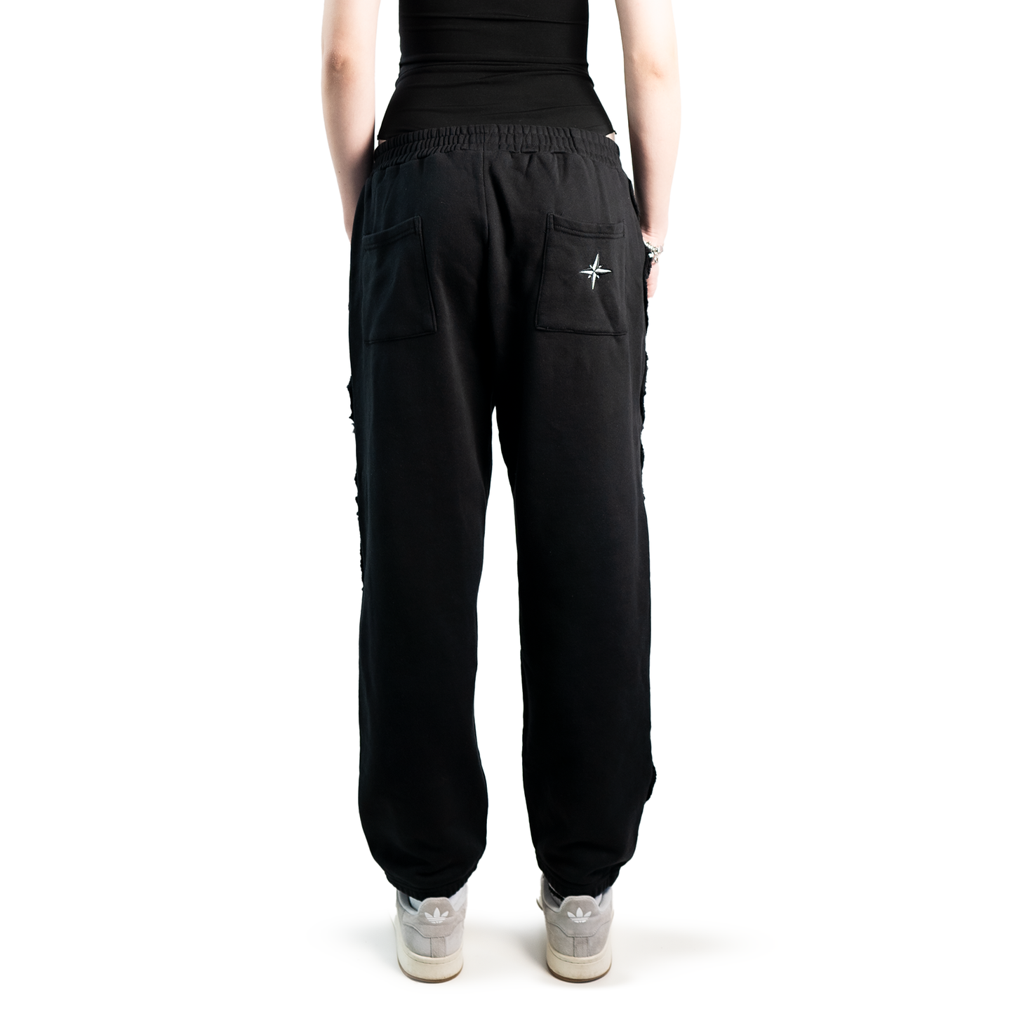 Frayed Jogger - Schwarz